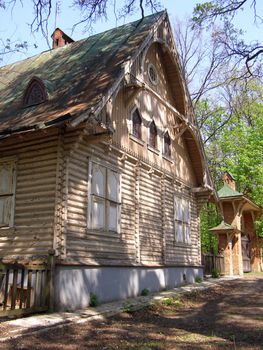 House is built several centuries ago without the united nail and now during the restoration in The Sharov’ estate of Kharkov region in the Ukraine. 