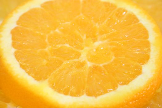 Close-up of a sliced orange