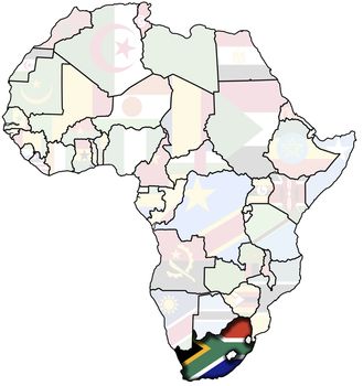 republic of south africa on africa map