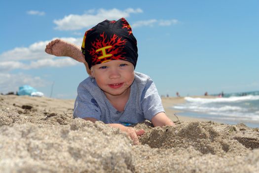 child on beach