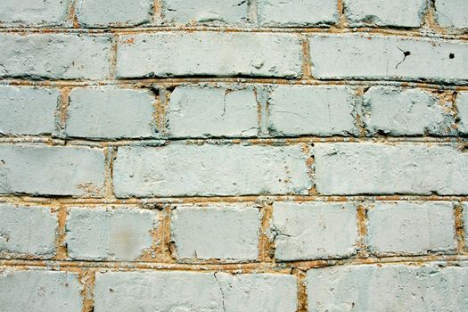 old brick wall of the blue colour