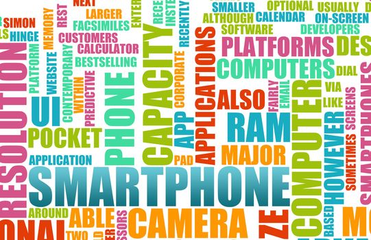 Smartphone Industry as a Word Cloud Concept