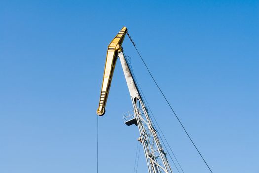 crane on background blue sky