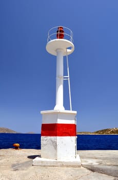 Navigation beacon in eastern Crete, Greece.