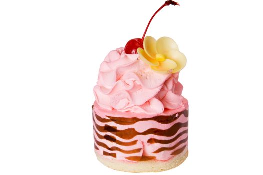 fancy cake isolated on white background(clipping path included)