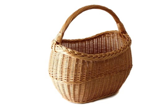 Empty basket isolated on white background