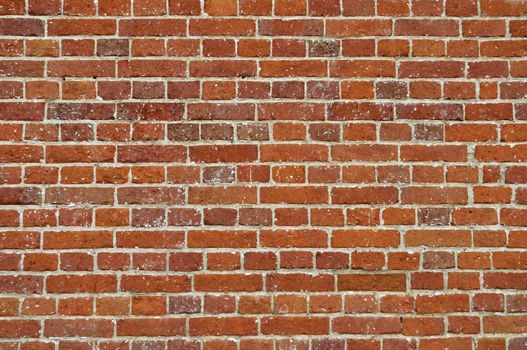 Fragment of rustic red brick wall surface