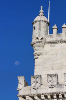 detail from belem tower, lisbon, portugal