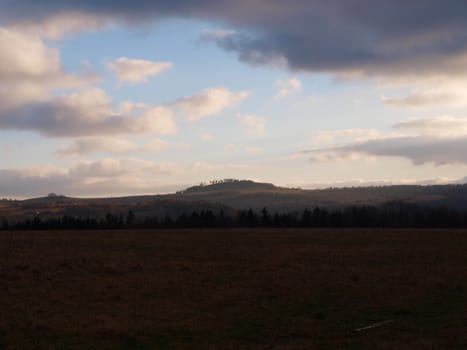 clouds in the early evening