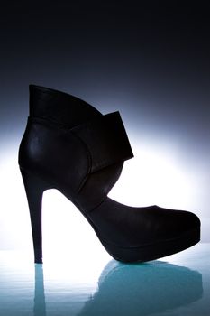 Styling Shoe Silhouette shot in the studio.