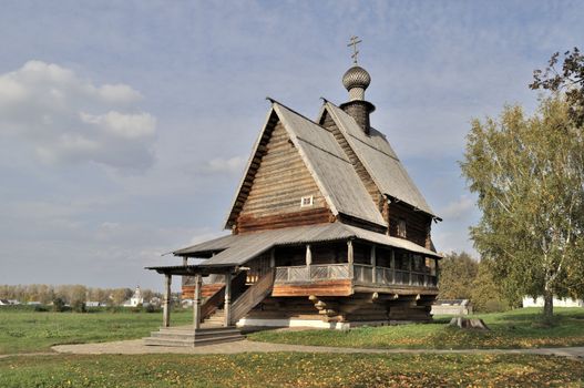 Ancient St.Nikolay's wooden country church in Suzdal (1766), Russia