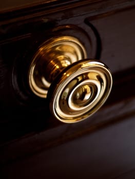 Front door knob in Parisian apartment.