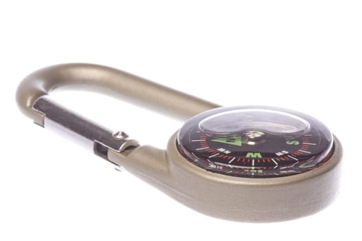 Isolated macro image of a compass.