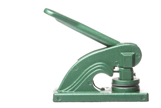 Isolated image of a devise for affixing the company's common seal.