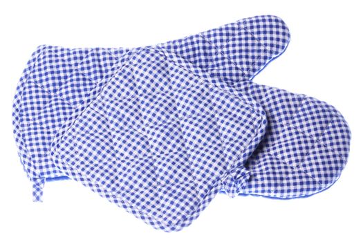 Isolated image of a kitchen glove and pot holder.