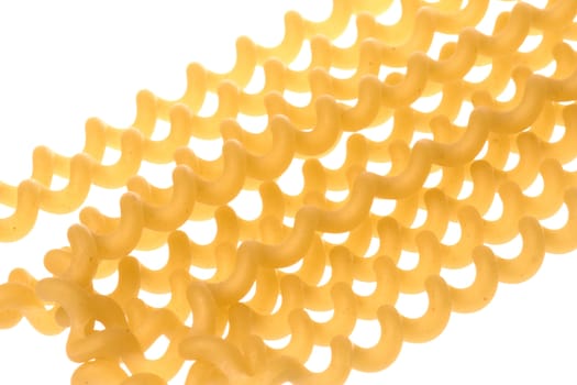 Isolated macro image of wheat pasta.