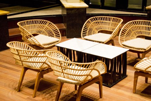 Image of modern rattan furniture.