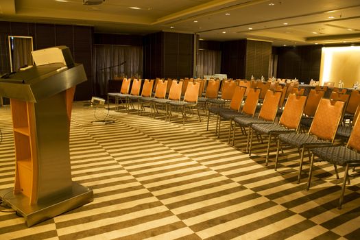 Image of a modern seminar room.
