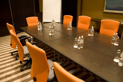 Image of a modern meeting room.

