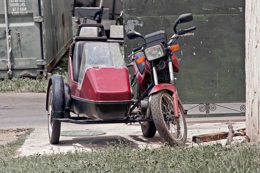 Old sidecar in the streets of Varadero, Cuba.