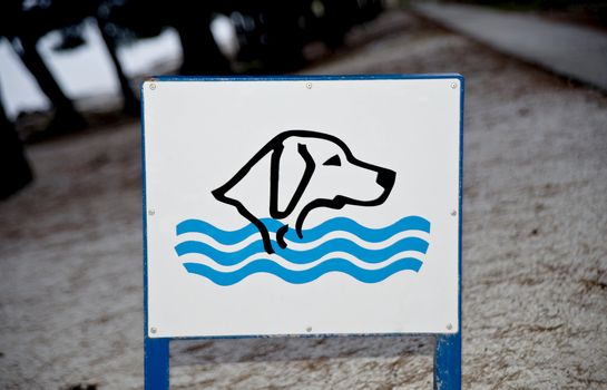 Sign resolving bathing of dogs taken in Croatia