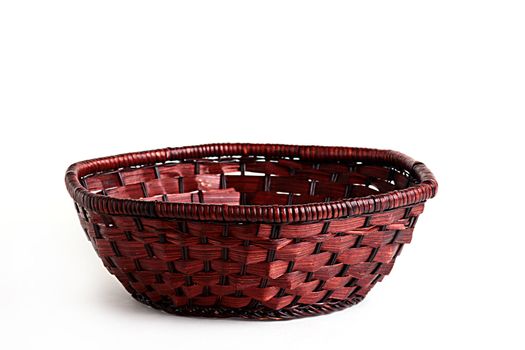 Basket weaved from rods for fruit and vegetables.