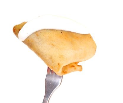 pancake isolated on white background                                                   