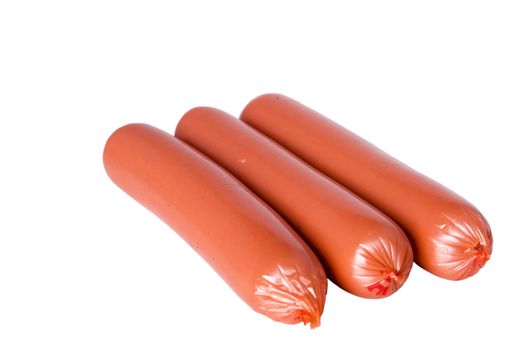 sausage isolated on white background.(clipping path included)