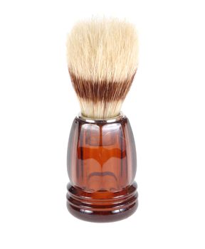 shaving brush isolated on white background                               