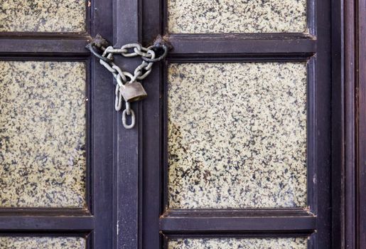 Vintage door handle from an ancient door lock