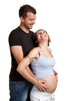 Happy young couple expecting a new baby