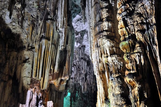 Impressive Melidoni cave in Crete, Greece