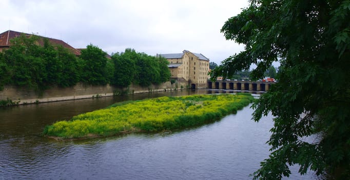 The river Ohre in Terezin, Czecg Republic