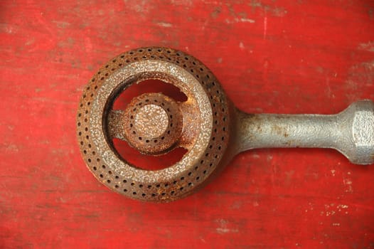 old and vintage chemistry lab gas burner