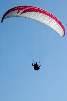 Silhouette of a paraglider