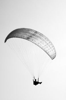 Silhouette of a paraglider