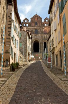 Cathedral of Notre Dame in Puy en Velay, central France