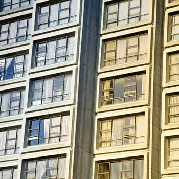 City Apartment flats, close up view