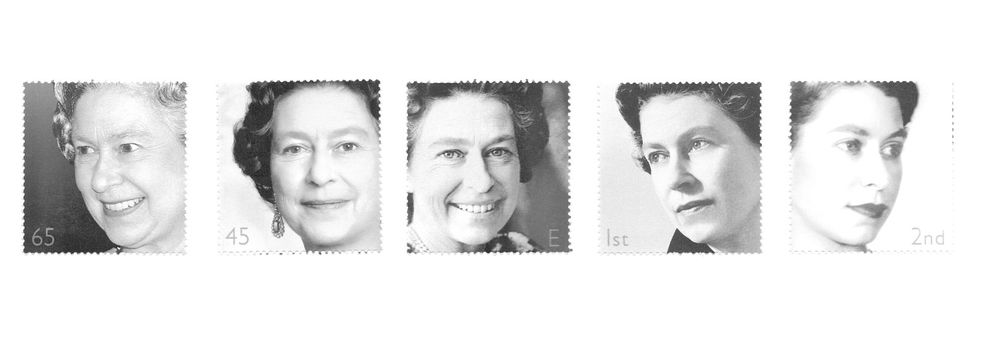 Queen Elizabeth, range of different stamp 