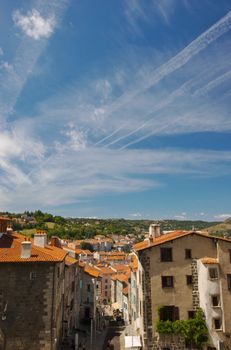 A view from Cathedral of Notre Dame in Puy en Velay, central France