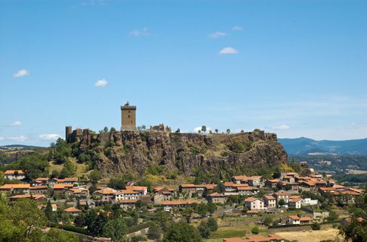 Forteca PolignacFortress Polignac in Auvergne, central France, in summer