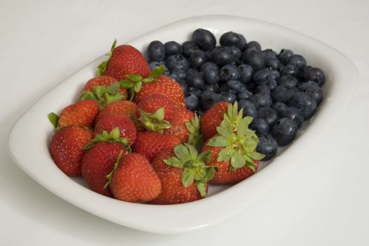 Refreshing strawberries and blueberries.