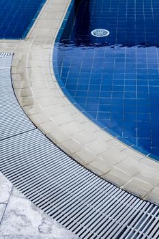 serene scene of a swimming pool