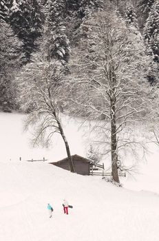 Skiing area in Soell (Austria)