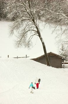 Skiing area in Soell (Austria)