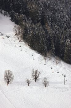 Skiing area in Soell (Austria)