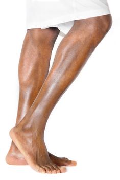 Legs of the black man
