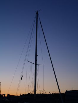 sail in sunset