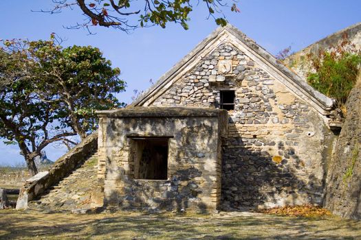 This is an abandoned WWII shelter in a paridisiac island (Fernando de Noronha) off the coast of Brazil.