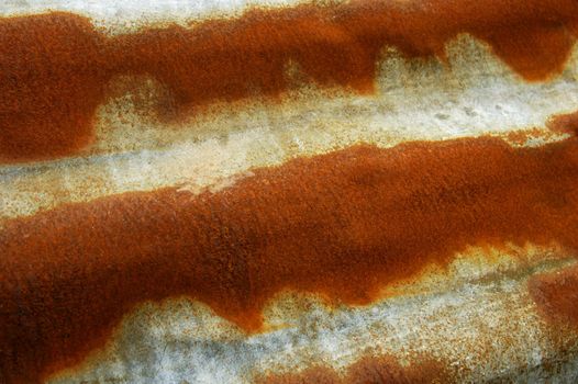 Stock macro of a piece of rusty corrugated iron. Useful as abstract background.